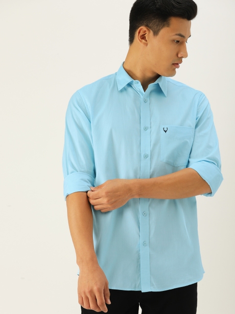 

Allen Solly Men Blue Slim Fit Solid Casual Shirt