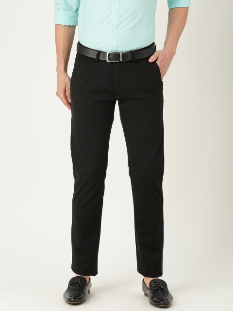 

Allen Solly Men Black Smart Slim Fit Solid Regular Trousers