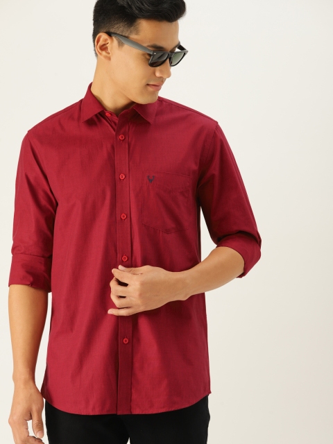 

Allen Solly Men Red Slim Fit Solid Casual Shirt