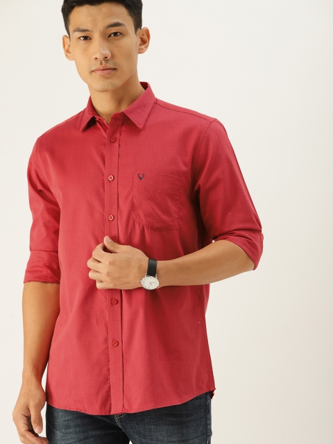 

Allen Solly Men Red Slim Fit Solid Casual Shirt