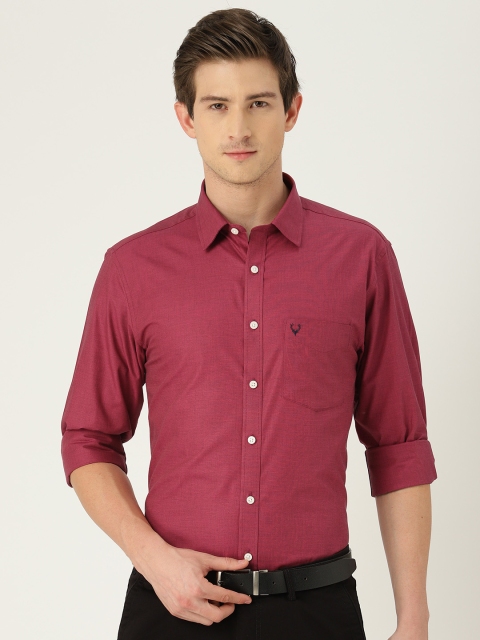 

Allen Solly Men Maroon Sport Slim Fit Solid Formal Shirt