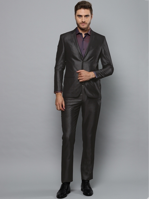 

Louis Philippe Men Charcoal Grey Solid Slim Fit Single-Breasted Partywear Suit