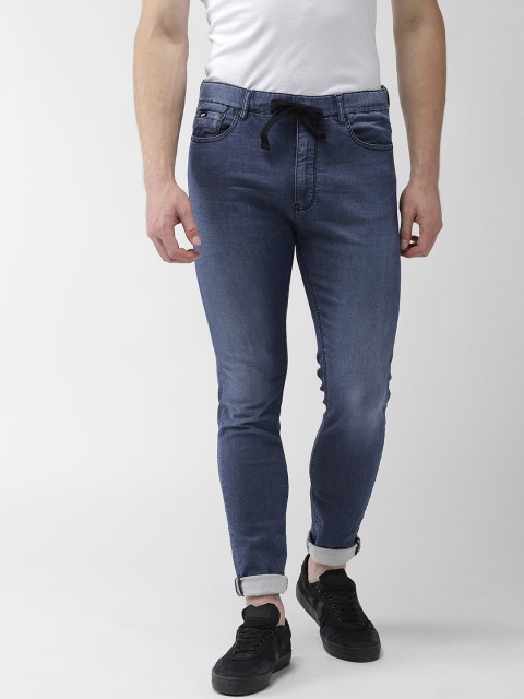 

GAS Men Navy Blue Regular Fit Mid-Rise Carrot Model Fit Stretchable Jeans