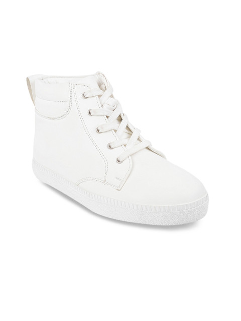 

Metro Boys White Solid Synthetic Mid-Top Sneakers