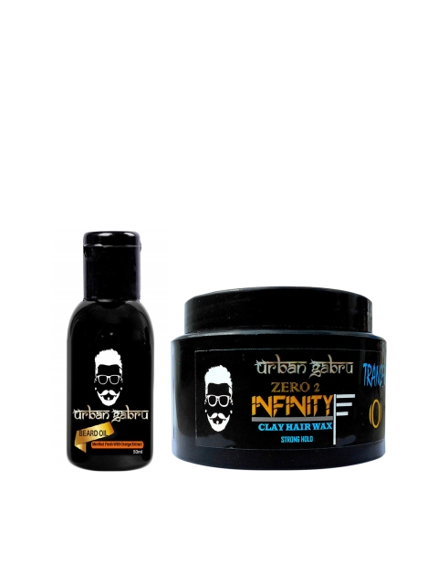 

UrbanGabru Set of Hairwax & Beard Oil, Black
