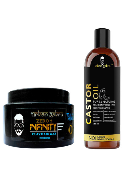 

URBANGABRU Set of Castor Oil & Hair Wax, Transparent