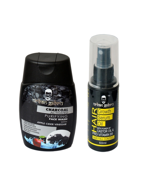 

URBANGABRU Set of Face Wash & Serum Oil, Black