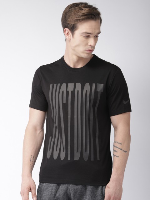 

Nike Men Black Printed AS M NK DRY DFC JDI FS Round Neck T-shirt
