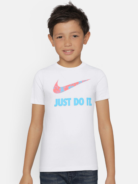 

Nike Boys White Printed Round Neck NSW TEE JDI SPLATTER T-shirt