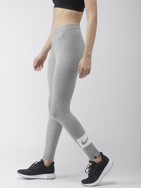 

Nike Women Grey Solid NSW CLUB Tights