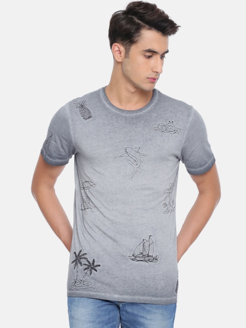 

Jack & Jones Men Blue Dyed Round Neck T-shirt
