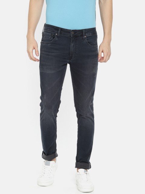 

Jack & Jones Men Blue Liam Skinny Fit Mid-Rise Low Distressed Stretchable Jeans
