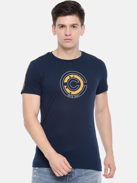

Jack & Jones Men Navy Blue Printed Round Neck T-shirt