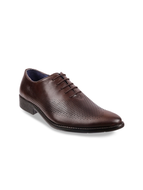 

Metro Men Brown Leather Formal Oxfords