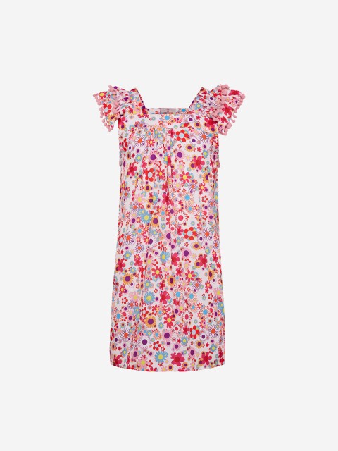

Oxolloxo Girls Multicoloured Printed A-Line Dress, Multi
