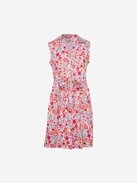 

Oxolloxo Girls Multicoloured Printed Shirt Dress, Multi
