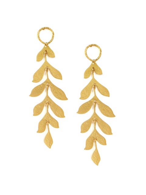 

Foxy Sperks Women Gold-Plated Floral Drop Earrings
