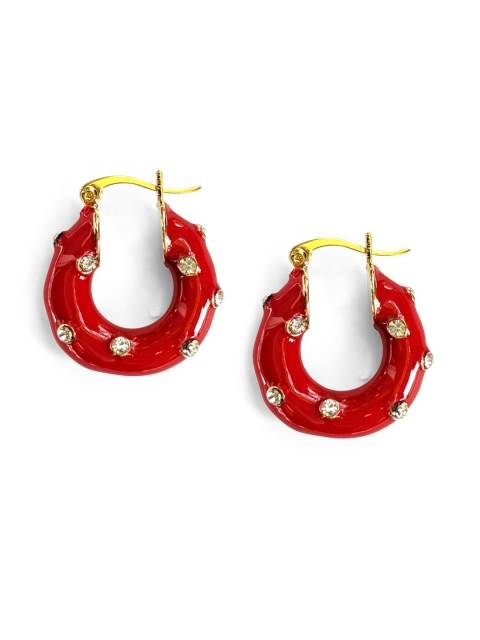 

Foxy Sperks Women Red Contemporary Drop Earrings