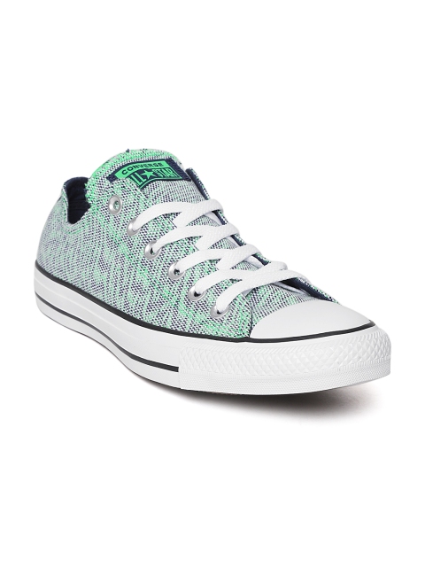 

Converse Unisex Green & Navy Blue Woven Design Sneakers