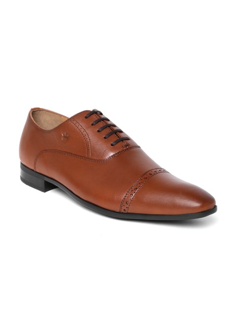 

Louis Philippe Men Brown Leather Formal Oxfords