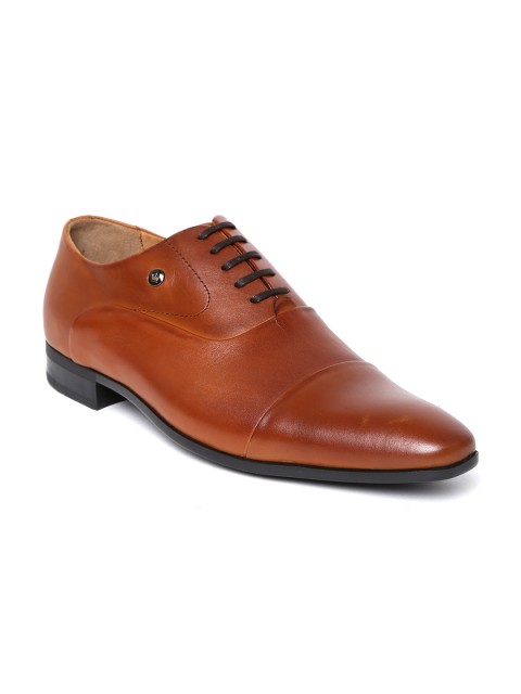 

Louis Philippe Men Brown Leather Formal Oxfords