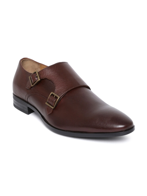 

Louis Philippe Men Brown Leather Formal Monks