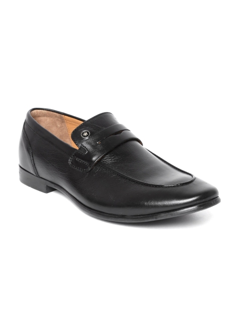 

Louis Philippe Men Black Leather Formal Slip-Ons