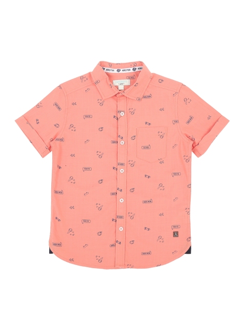 

Pantaloons Junior Boys Coral Regular Fit Printed Casual Shirt