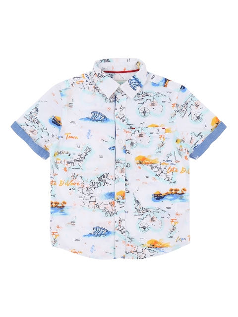 

Pantaloons Junior Boys Multicoloured Regular Fit Printed Casual Shirt, Multi