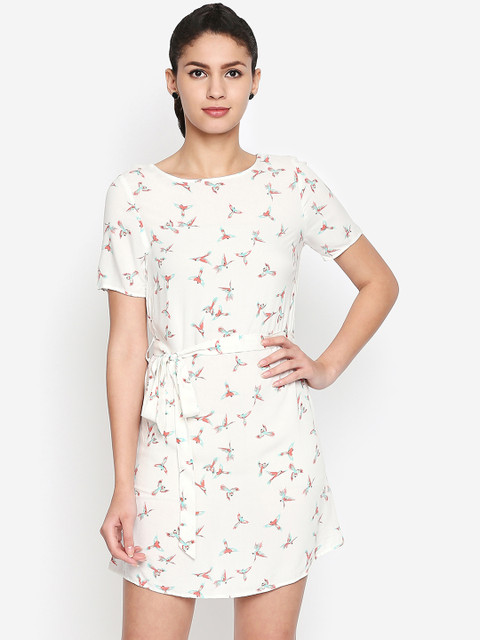 

Oxolloxo Women Off-White Printed A-Line Dress