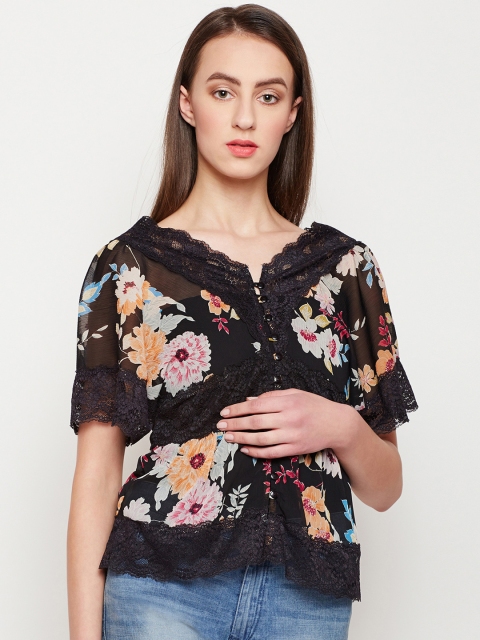 

Oxolloxo Women Black Printed Top