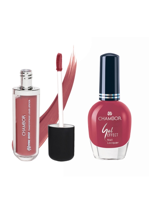 

Chambor Set of Lipstick & Nail Enamel, Red