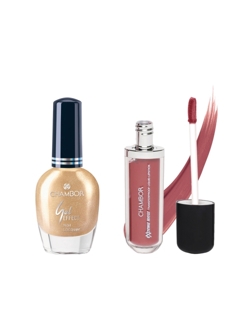 

Chambor Set of Lipstick & Nail Enamel, Red