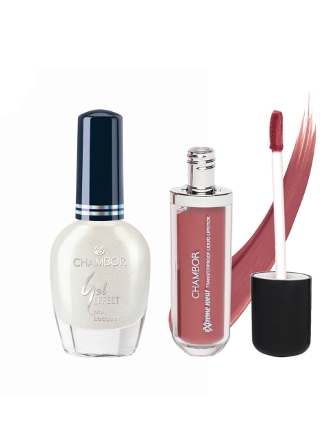 

Chambor Set of Lipstick & Nail Enamel, Silver