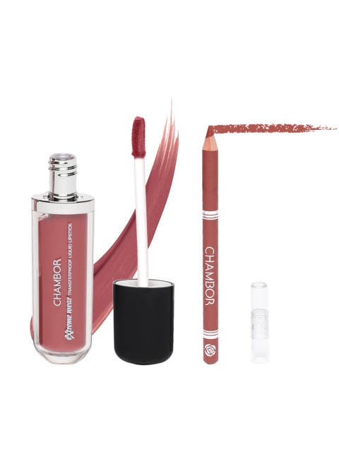 

Chambor Set of Lip Liner & Lipstick, Brown