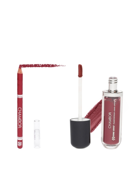 

Chambor Set of Lip Liner & Lipstick, Red