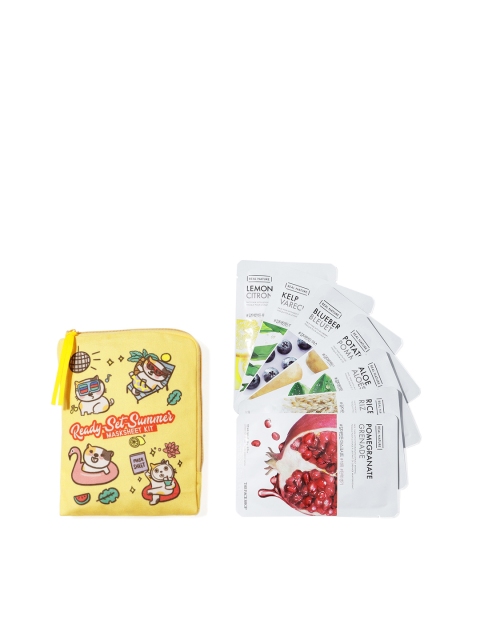 

The Face Shop Set Of 7 Ready Set Summer Sheet Masks, Yellow