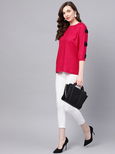 

Ishin Women Pink Solid Top