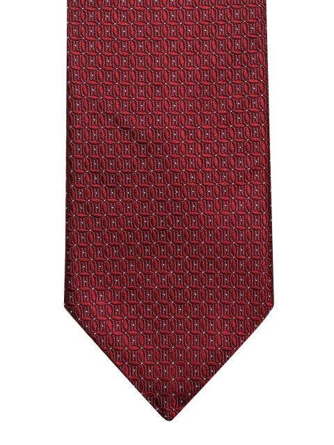 

Louis Philippe Maroon Woven Design Broad Tie