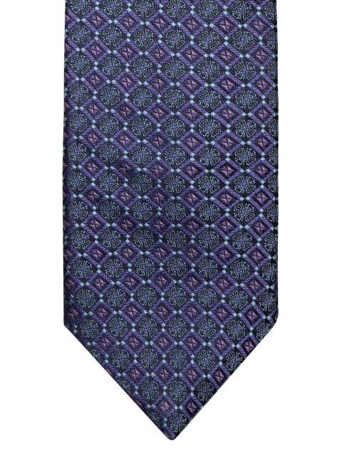 

Louis Philippe Blue Woven Design Broad Tie