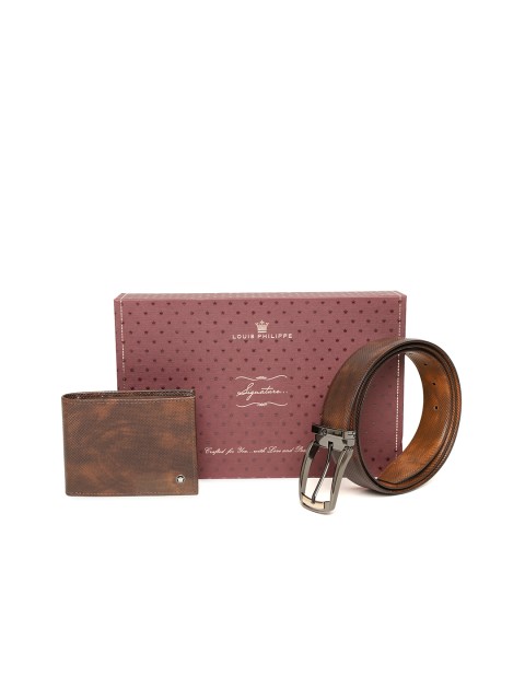 

Louis Philippe Men Brown Accessory Gift Set