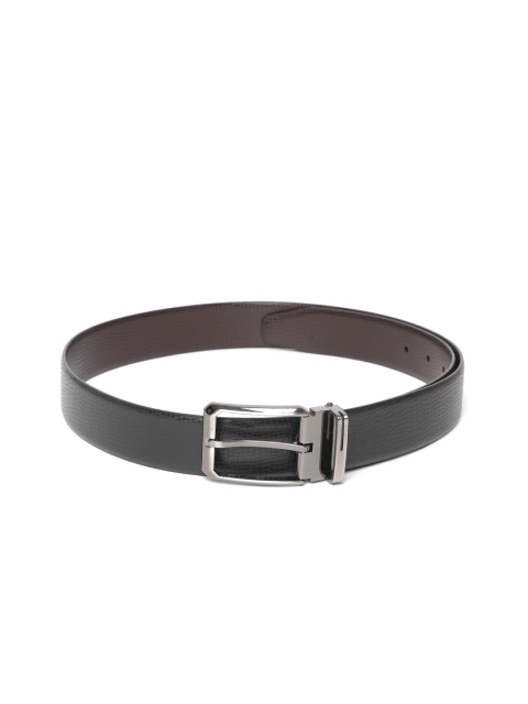 

Louis Philippe Men Black & Brown Textured Reversible Leather Belt