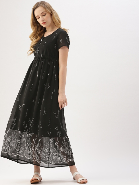 

DressBerry Women Black Printed Maxi Dress