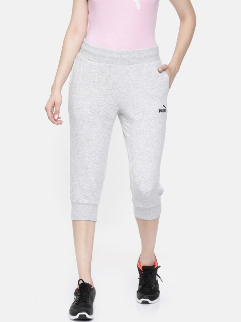

Puma Women Grey Melange Solid ESS Sweat Capris