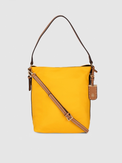 

Tommy Hilfiger Yellow Solid Hobo Bag