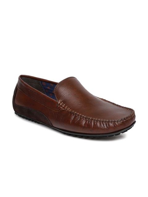 

Ruosh Men Brown Leather Driving Shoes