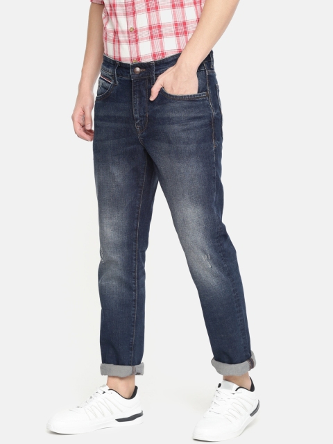 

U.S. Polo Assn. Denim Co. Men Blue Slim Fit Mid-Rise Low Distress Stretchable Jeans