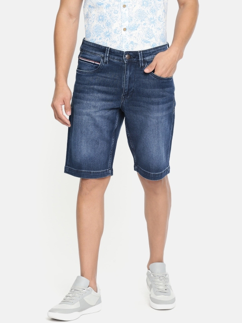 

U.S. Polo Assn. Denim Co. Men Blue Washed Comfort Slim Fit Denim Shorts