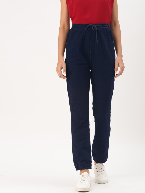 

DressBerry Women Navy Solid Joggers, Navy blue