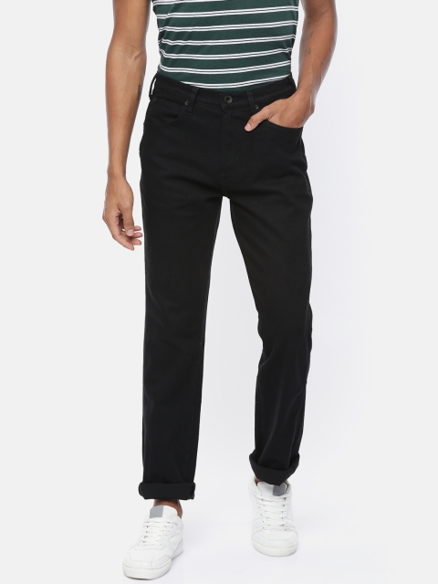 

Wrangler Men Black Texas Relaxed Fit Mid-Rise Clean Look Stretchable Jeans